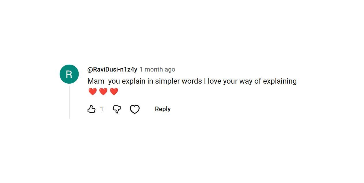 What Students Say YouTube comment from @RaviDusi-n1z4y on a Class 11 Psychology one-shot by Savvy Ma'am: Mam you explain in simpler words I love your way of explaining