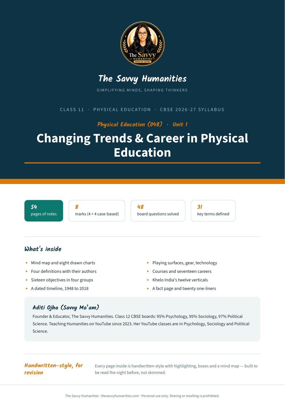 class 11 physical education chapter 1 notes cover — changing trends and career in physical education Class 11 Physical Education Chapter 1 notes cover — Changing Trends and Career in Physical Education